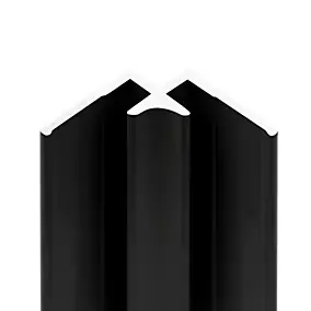 Lot 2 profilés de finition et 1 profilé d’angle pour panneaux muraux DécoDesign 210 cm noir