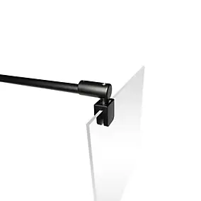 Barre de stabilisation universelle 122 cm pour paroi de douche d'épaisseur de verre de 5 à 8 mm, noir, Schulte