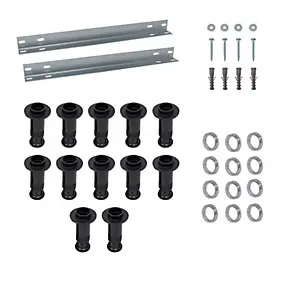 Kit d'installation pour receveur de douche inférieur à l.100cm avec pieds, rails et fixations, Schulte