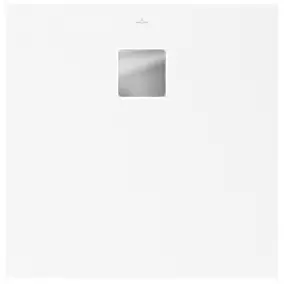 Receveur de douche 80 x 80 cm en acrylique, blanc texturé, Villeroy & Boch Exklusive