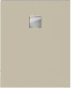 Receveur de douche 80 x 100 cm en acrylique, crème texturé, Villeroy & Boch Exklusive