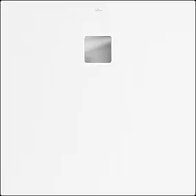 Receveur de douche 100 x 100 cm en acrylique, blanc texturé, Villeroy & Boch Exklusive
