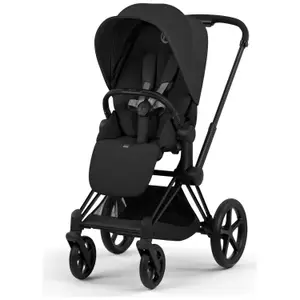 Duo PRIAM 2026 Poussette tout-terrain avec nacelle pliable et Châssis Matt Black Sepia Black