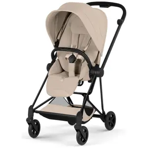 Duo MIOS 2026 Poussette citadine avec nacelle pliable et Châssis Matt Black Cozy Beige