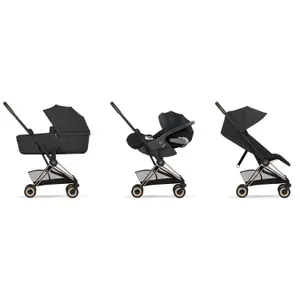 COYA Confort 2026 Poussette ultra-compacte et Châssis Rose Gold Sepia Black