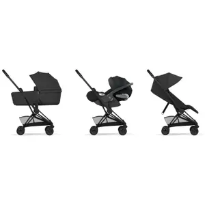 COYA Confort 2026 Poussette ultra-compacte et Châssis Matt Black Sepia Black