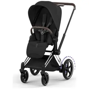 Châssis e-PRIAM 2026 Poussette électrique tout-terrain Chrome