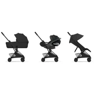 COYA Style 2026 Poussette ultra-compacte et Châssis Matt Black Sepia Black