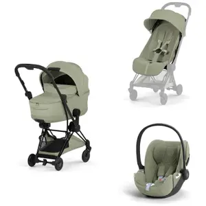 COYA Style 2026 Poussette ultra-compacte et Châssis Matt Black Sage Green