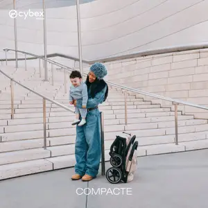 Poussette Compacte et Citadine Beezy 2026 Châssis Noir Chocolate Brown