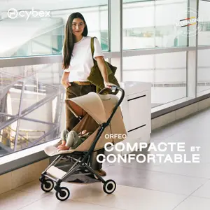 Poussette Ultra Compacte Orfeo 2026 châssis Taupe Almond Beige