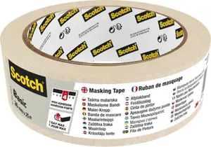 Ruban de masquage beige BASIC 36 mm x 25 m