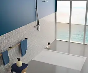 Receveur de douche 80 x 140 cm en céramique, blanc, Villeroy & Boch Slim