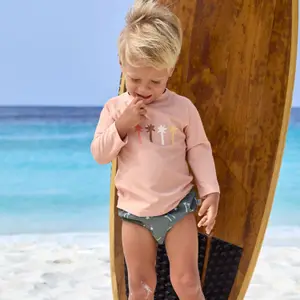 Maillot de bain couche Palmiers olive fonc (19-24 mois)