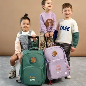Valise à roulettes Little Gang Mauve