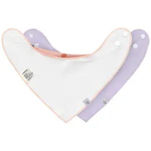 Lot de 2 bavoirs bandanas avec col bénitier Happy Fruits Cerise