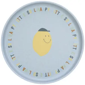 Assiette en polypropylène et cellulose Happy Fruits Citron