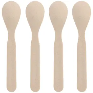 Lot de 4 cuillères en polypropylène et cellulose Happy Fruits cerise