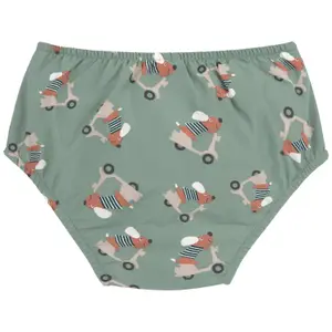 Maillot de bain couche Scooter et Chien vert (7-12 mois)