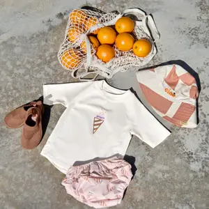 Maillot de bain couche Ice Cream rose pâle (3-6 mois)