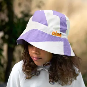 Bob anti-UV Rayures violet et sel marin( 07-12 mois)