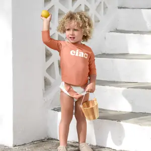 T-shirt anti-UV manches longues terre (7-12 mois)