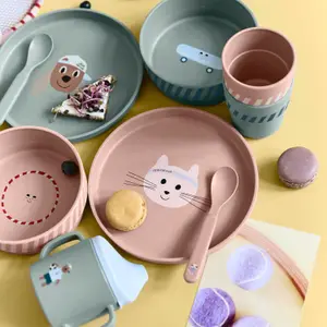 Coffret repas en polypropylène et cellulose Tiny Team Chat