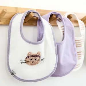Lot de 3 bavoirs naissance Tiny Team Chat