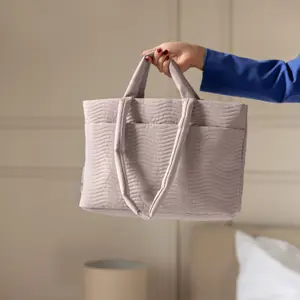 Sac à langer Liva coutures à vagues beige