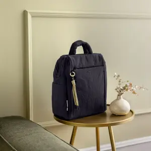 Sac à dos à langer Minoa noir (39x18 cm)