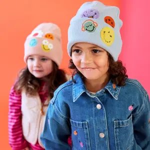 Bonnet enfant SmileyWorld bleu (1-3 ans)