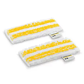Bonnette microfibres jaune pour nettoyeur à vitres Karcher vendue par 2