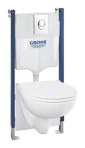 Pack WC suspendu avec cuvette sans rebord SOLIDO BAU START