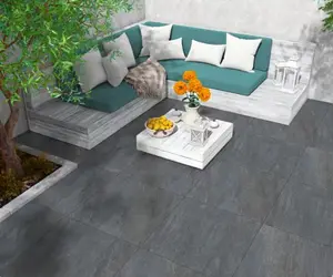 Dalle gres cerame emaille 60 x 60 cm gris