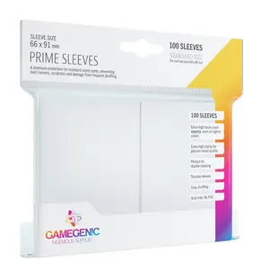 100 Pochettes Prime 66 x 91 mm Blanc - Gamegenic