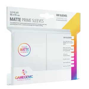 100 Pochettes Prime Matte Non-Glare 66 x 91 mm Blanc - Gamegenic