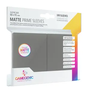 100 Pochettes Prime Matte Non-Glare 66 x 91 mm Gris - Gamegenic