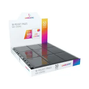 Lot de 50 18-Pocket Pages Side-loading Noir - Gamegenic