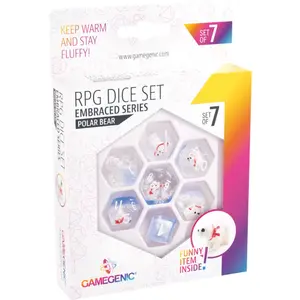 Set de 7 dés RPG Embraced Series Polar Bear - Gamegenic