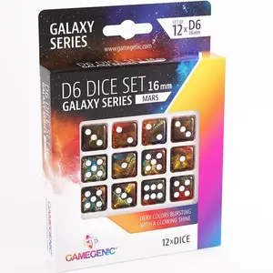 Set de 12 dés D6 16mm Galaxy Series Mars - Gamegenic