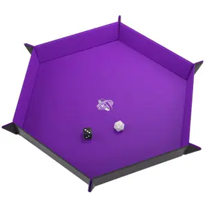 Piste à dés Magnétique Hexagonale - noir/violet