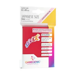 60 Pochettes Prime Format Japonais Rouge - Gamegenic