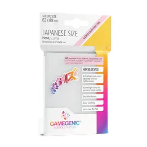 60 Pochettes Prime Format Japonais Blanc - Gamegenic