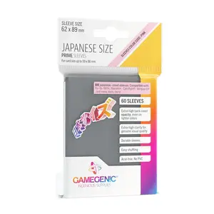 60 Pochettes Prime Format Japonais Gris - Gamegenic