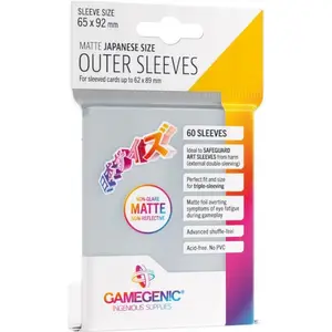 60 Sur-Pochettes Outer Sleeves Matte Format Japonais - Gamegenic