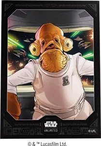 60 + 2 Pochettes Art Star Wars Unlimited Admiral Ackbar 66 x 92 mm - Gamegenic