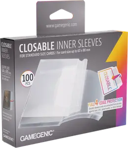 100 Pochettes Closable Inner Sleeves (nouveau packaging) - Gamegenic