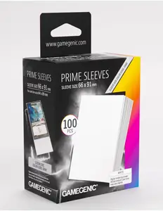 100 Pochettes Prime 66 x 91 mm Blanc (nouveau packaging) - Gamegenic