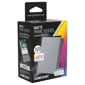 100 Pochettes Prime Matte Non-Glare 66 x 91 mm Gris - Gamegenic