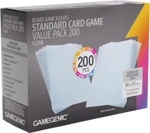 200 Pochettes Value Pack Standard transparentes (Nouveau Packaging) - Gamegenic